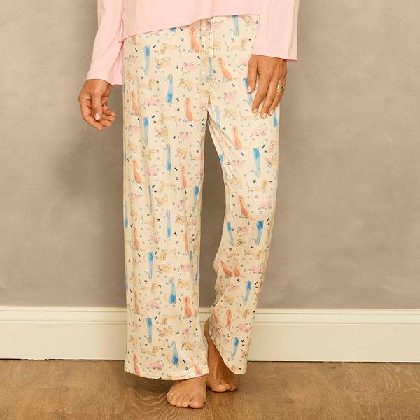 Womens MUK LUKS(R) Painterly Pup Cloud Knit Pajama Bottoms - image 