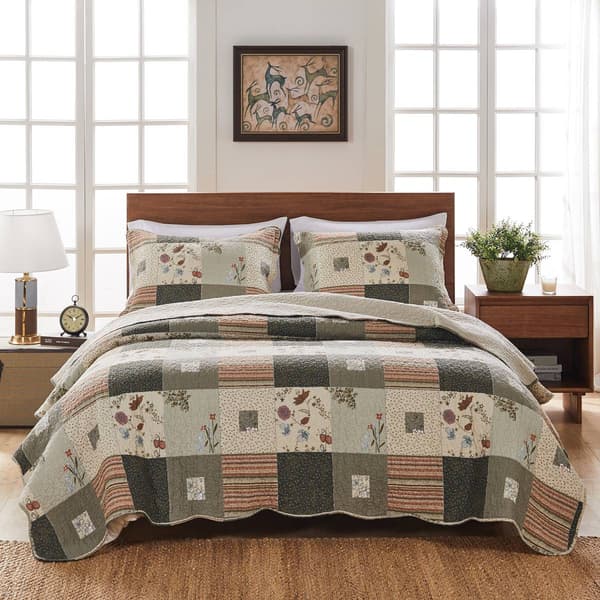 Greenland Home Fashions&#40;tm&#41; Sedona Western Wildflower Quilt Set - image 