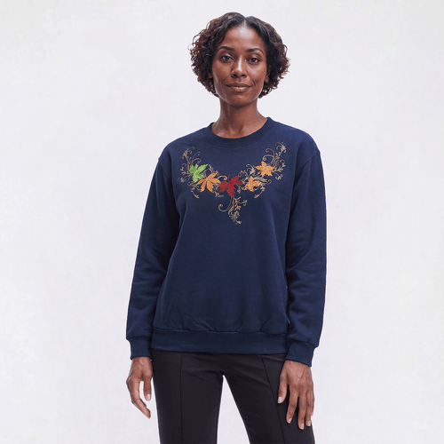 Womens Top Stitch by Morning Sun Leaf Fleece Sweatshirt - image 
