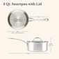 Anolon® EverLast 3qt. Tri-Ply Clad Saucepan with Lid - image 3