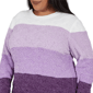 Plus Size Alfred Dunner Vail Color Block Cable Chenille Sweater - image 5