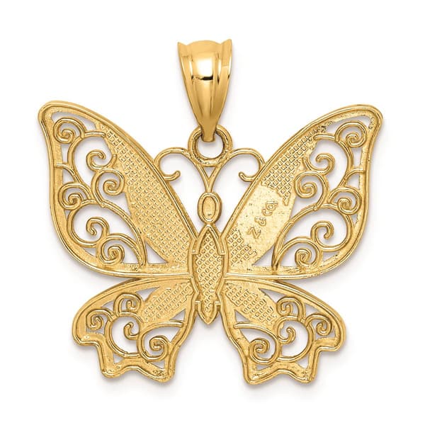 Gold Classics&#8482; 14kt. Gold Polished Butterfly Pendant