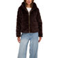 Sebby Collection Women''s Grooved Faux Fur Short Hooded Coat - image 1