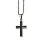 Mens Gentlemen's Classics&#40;tm&#41; Carbon Fiber Inlay Cross Necklace - image 1