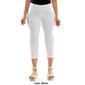 Womens Zac & Rachel Solid Pull on Crop Pants - image 4