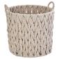 Medium Tan Braided Round/Tall Chunky Cotton Rope Basket - image 1