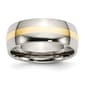 Mens Gentlemen&#39;s Classics(tm) 14kt. Yellow Gold Inlay Wedding Band - image 1