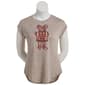 Womens Tru Self Cap Dolman Sleeve Football & Bows Graphic Tee - image 1