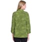 Womens Ali Miles 3/4 Sleeve Leaf Embroidered Button Front Blouse - image 2