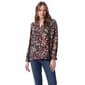 Petite Gloria Vanderbilt Long Sleeve Split Neck Floral Blouse - image 1