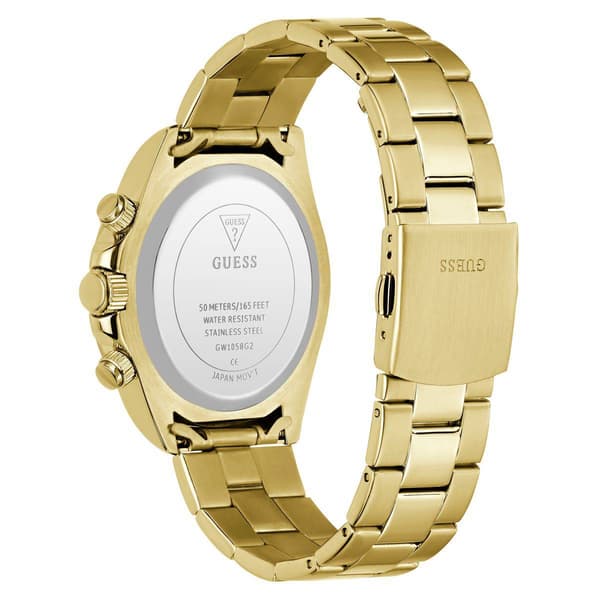 Mens Guess Gold-Tone Chronograph Watch - GW1058G2