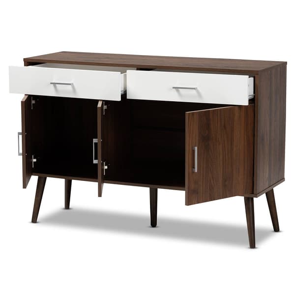 Baxton Studio Leena Two-Tone 2-Drawer Sideboard Buffet
