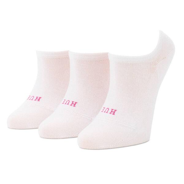 Womens HUE&#40;R&#41; White 3pk. Perfect Sneaker Liner Socks - image 