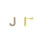 Accents Gold Diamond Accent Initial J Stud Earrings - image 1