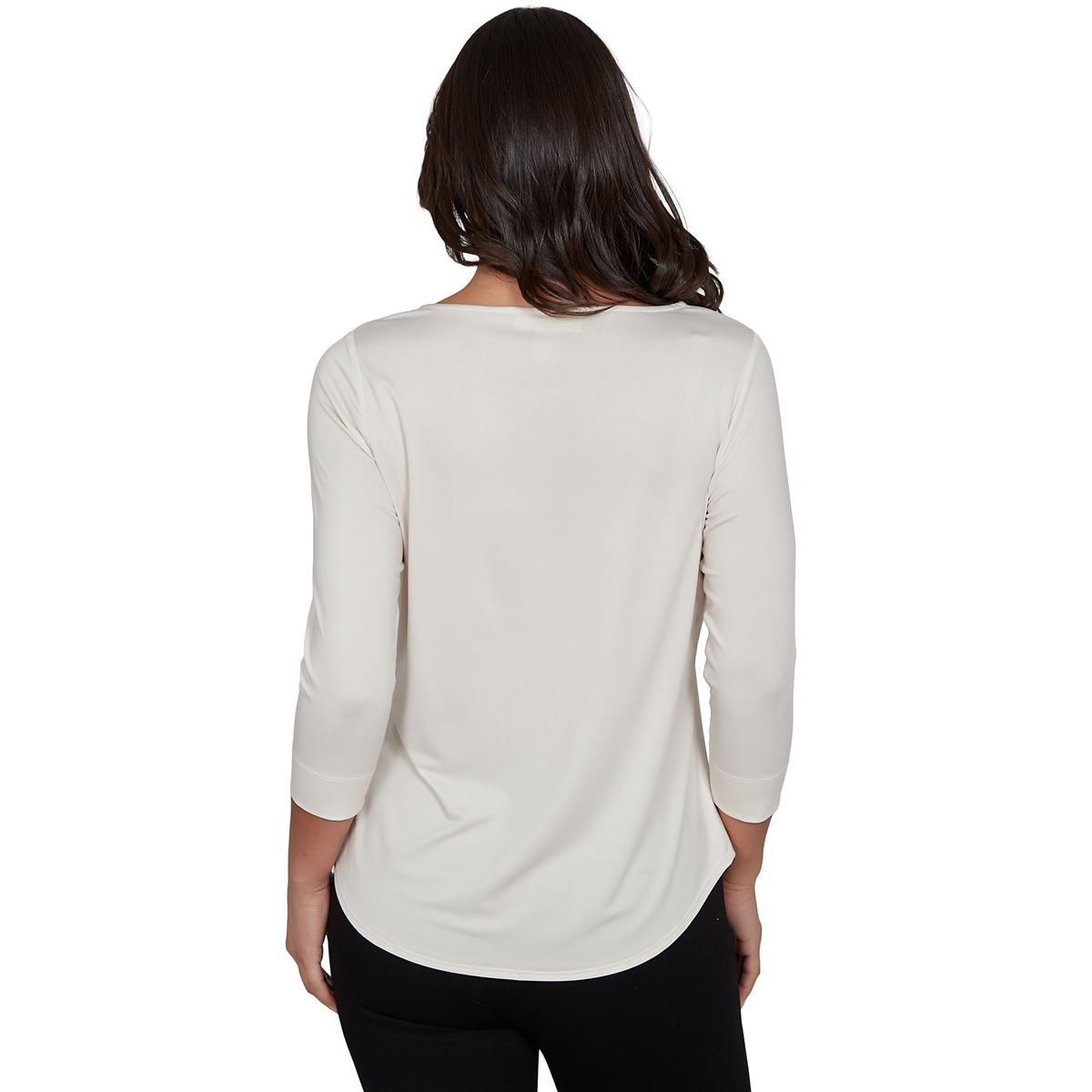 Petite Emaline Key Items 3/4 Sleeve Martini Cat Graphic Tee