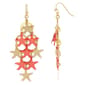Ashley Cooper(tm) Coral Gold-Tone Starfish Kite Drop Earrings - image 1