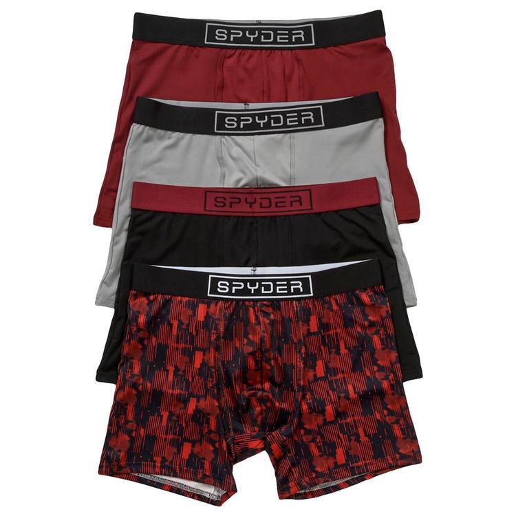 Mens Spyder 4pk. Knit Boxer Briefs