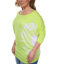 Plus Size White Mark Tie Dye Tee - Green