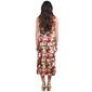 Womens Connected Apparel Sleeveless Print Ruched Waist Midi Dress - image 2