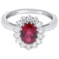 Nova Star® Oval Lab Grown Ruby w/ 1/2ctw. Lab Grown Diamond Ring - image 2