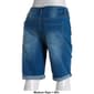 Womens Royalty 1 Button 11in. Cuffed Bermudas-Medium Wash - image 2
