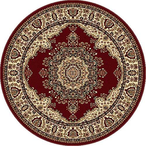 Tayse Sensation Fiona Red Round Area Rug - 5'3