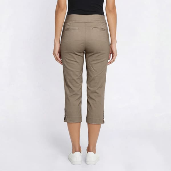 Petite Napa Valley 21in. Solid Lace Hem Capris