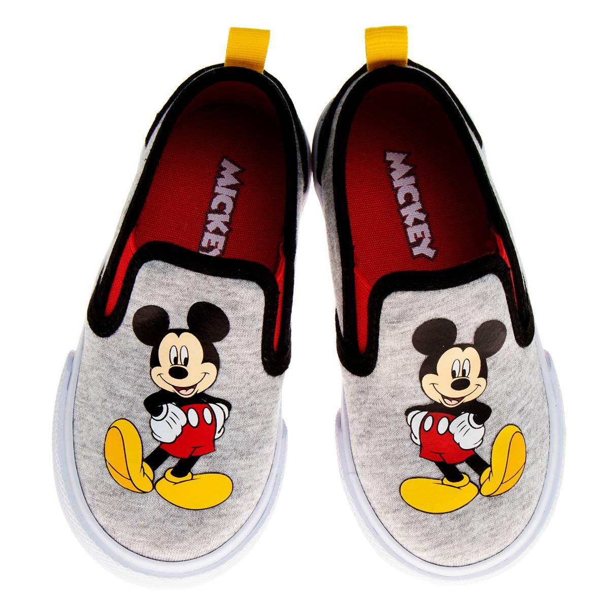 Toddler Boys Disney Mickey Mouse Slip On Canvas Fashion Sneakers