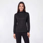 Womens Hasting & Smith Long Sleeve Metallic Dot Mock Neck Tee - image 1