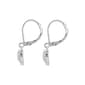 Silver Plate Cubic Zirconia Heart Dangle Earrings - image 2