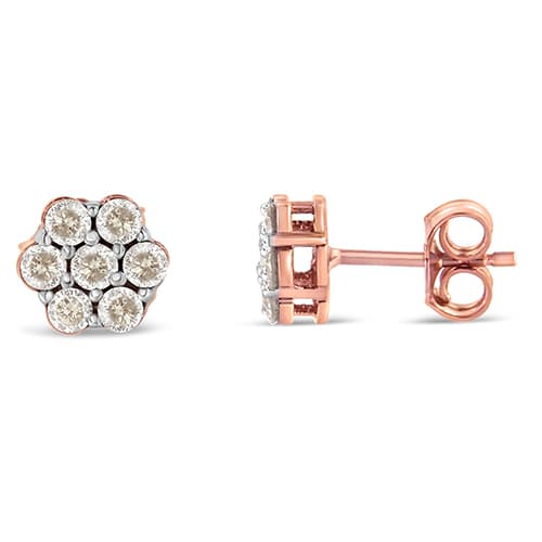 Diamond Classics™ 10kt. Diamond Floral Stud Earrings