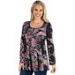 24/7 Comfort Apparel Long Sleeve Paisley Swing Flared Tunic - image 3