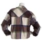 Juniors Ashley Plaid Wool Like Crop Jacket - Sage/Brown - image 2