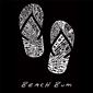 Womens LA Pop Art Beach Bum Word Art V-Neck T-Shirt - image 2