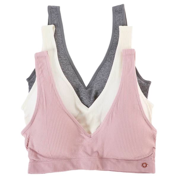 Womens Danskin 3pk. Missy Seamless Deep V Bralette DS8233-3PKBC - image 