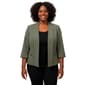 Plus Size Kasper 3/4 Sleeve Shawl Collar Welt Pockets Blazer - image 1