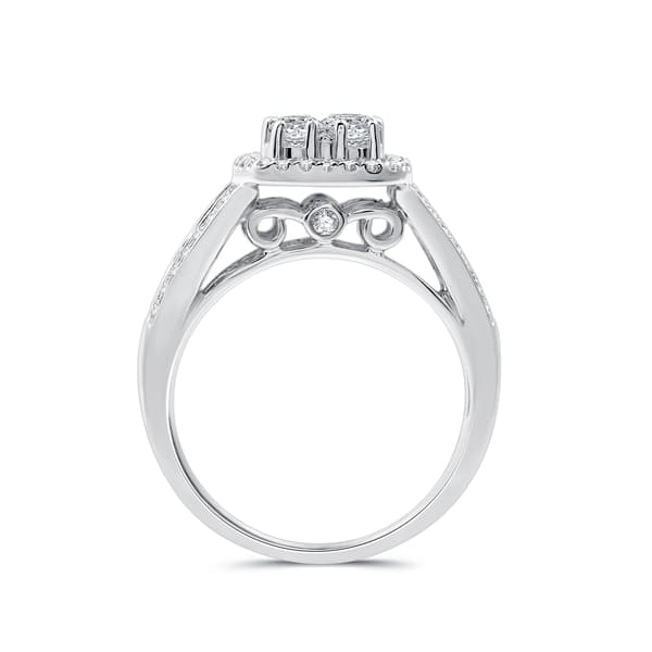 Nova Star&#174; 1ctw. Lab Grown Diamond Cushion Cluster Bridal Ring