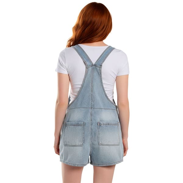 Juniors Celebrity Pink 3in. Denim Shortall Overall Shorts