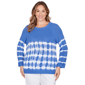 Women''s Ruby Rd. Set Sail Tie Dye Cotton Raglan Sweater - image 1