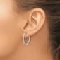 Pure Fire 14kt. White Gold Lab Grown Diamond Round Hoop Earrings - image 3