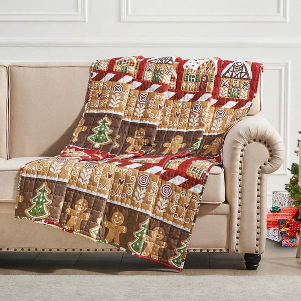 Greenland Home Fashions(tm) Gingerbread Lane Reversible Throw