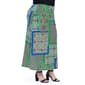 Plus Size 24/7 Comfort Apparel Green Scarf A-Line Maxi Skirt - image 2