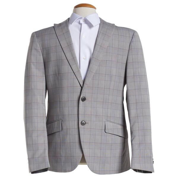 Mens Savile Row Suit Jacket & Pants Set - Grey Check - image 