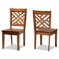 Baxton Studio Caron Walnut Brown Wood 2pc. Dining Chair Set - image 1