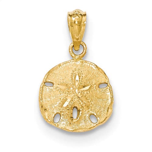 Gold Classics&#40;tm&#41; 14kt. Textured Sand Dollar Pendant - image 