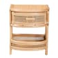 bali & pari Divitia Bohemian Natural Rattan 1-Drawer Nightstand - image 3