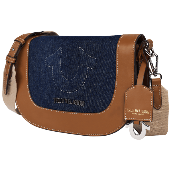 True Religion Denim Raised Horseshoe Crossbody Flap