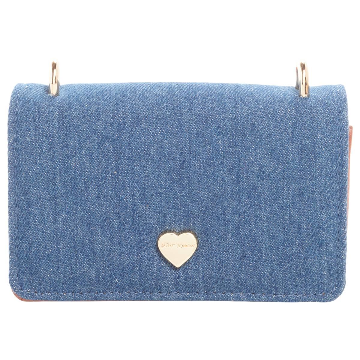 Betsey Johnson Prince Denim Crossbody Wallet