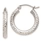 Gold Classics(tm) 10kt. White Gold Diamond-cut 15mm Hoop Earrings - image 1