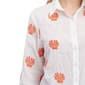 Plus Size NY Collection Long Sleeve Seashell Button Down Blouse - image 4